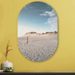 "Oval wall circle aluminum sand dune sunset beach landscape nature photography"