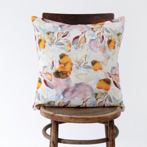 Oranje Flow linnen kussenhoes