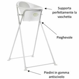 Baby bath with foldable stand included