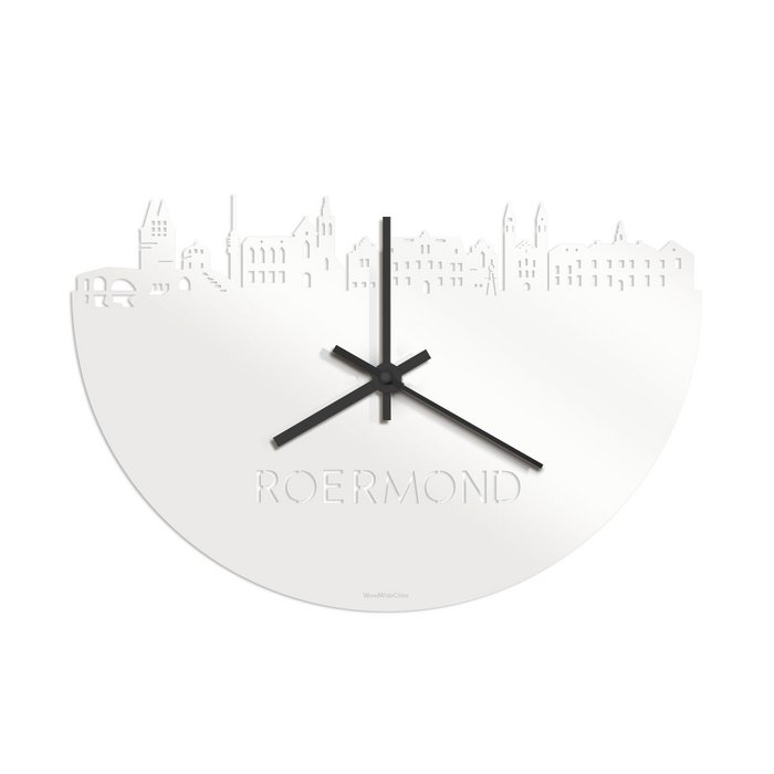 Horloge Skyline Roermond Blanc Brillant Vente en gros en ligne Orderchamp