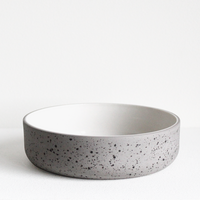 Schüsselfundament | hellgrau gesprenkelt / weiß