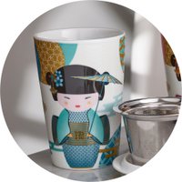 porcelain mug TEAEVE® "New Little Geisha petrol"