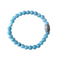 Ladies bracelet Aquamarine with basic bead