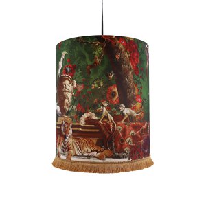 Plafondlamp / ophanging 30x36cm franjes machli