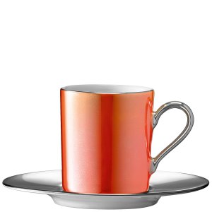 L.S.A. - Palazzo Koffiekop en Schotel 100 ml - Oranje