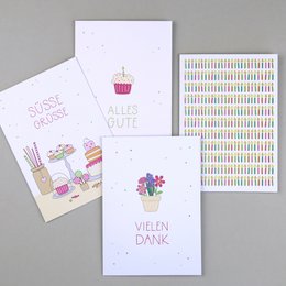 Geburtstagskarte Cupcake Jana
