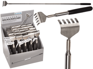 Extendable mini metal back scratcher,