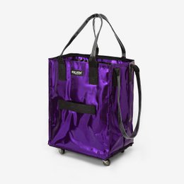 Medium-sized ultraviolet shopping bag with built-in cover, made of durable material.