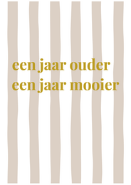 A pink card with a gold foil heart design and a Dutch message that translates to "A little gift for you, because you are so dear to me."