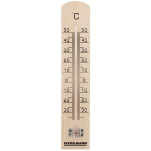 Houten thermometer voor binnen en buiten Fackelmann Tecno