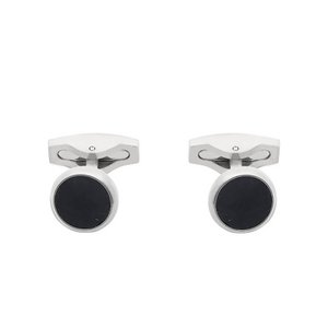 Men's Stone Round Matte Cufflinks