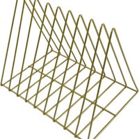 Metal magazine organizer | triangle bookshelf | magazine organizer | triangle | newspaper storage rack | CD storage system | magazine holder | magazine holder | magazine rack | matte gold