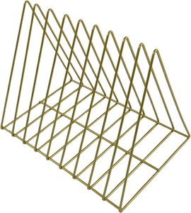 Metal magazine organizer | triangle bookshelf | magazine organizer | triangle | newspaper storage rack | CD storage system | magazine holder | magazine holder | magazine rack | matte gold