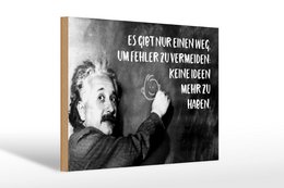  Einstein portrait wooden sign quote black white motivational wall art 20x30cm