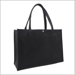 Luxury Carrying Bag - Felt - Shopper - Shopping Bag - Black - 45x15x33cm - Reinforced bottom