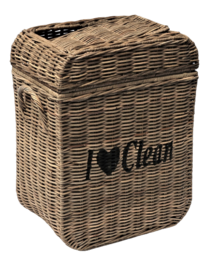 Abfallkorb mit Deckel „I LOVE Clean“