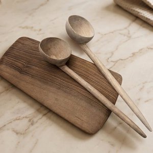 Spoon of ball walnut wood