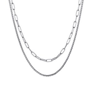 Cuban Chain Double-layer Stainless Steel Necklace