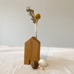 minimalistiske dekorative huse - 5 varianter - lavet af eg
