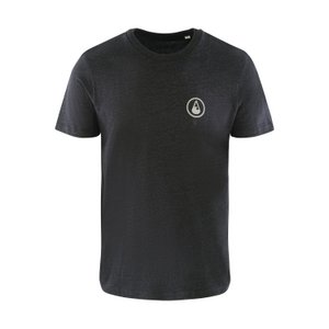T-Shirt Kalaoa Men, Heather Black Denim, Bio Baumwolle