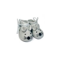 Babyschuh Maus grau