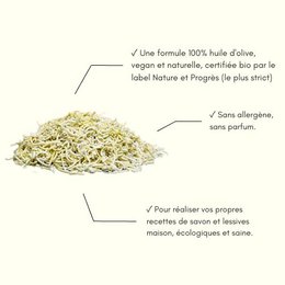 100 % ØKOLOGISK Olivenolie Sæbespåner • 750g