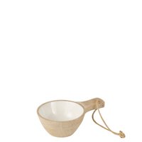 J-Line Cord Schüssel – Holz – Natur & Weiß