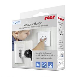 Stopcontactafdekkingen, 5 stuks, wit