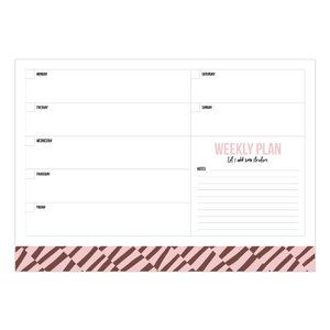 A4 Wochenplan Bold Lines warm, pro 5