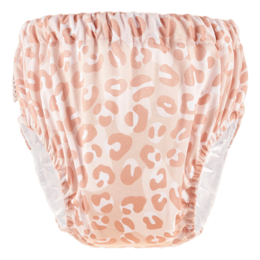 Soft, comfortable training pants with a roaring leopard print design. Made of breathable, absorbent materials to keep your little one dry and happy.