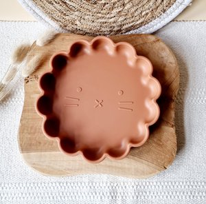 Silikonteller Löwe - Rost