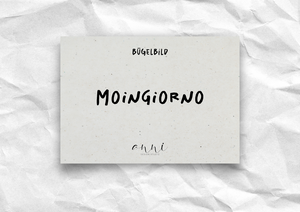 Iron-on transfer “Moingiorno” – DTF transfer, black/white