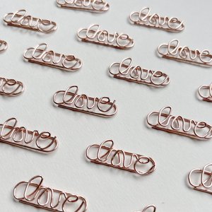 Bracket Love Clip Rosegold Metal Bükwlammer paper bracket (PU = 10 pieces)