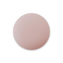  A round, matte pink clothing hanger with a minimalist design.