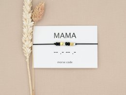 Morse code armband Mama (zilver,rosé goud,goud)