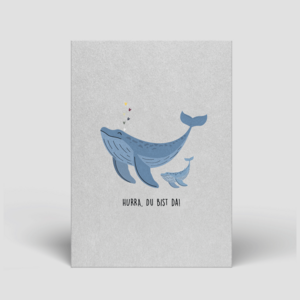 Postcard - Birth - Whale Family - No. 88