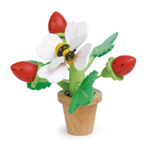 Flower Pot With Strawberries