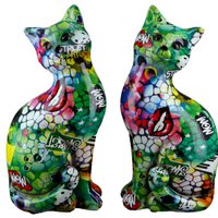 Poly sitzende Katze Street Art VE 2 so
