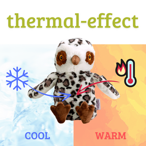 Wärmekissen die natürliche Wärmflasche als Wärmestofftier Eule groß mit Bio-Hirse Füllung und Gesundheitskräutern