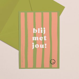 Greeting card color Happy with you