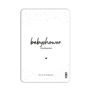 Fyllbooks Babyshower invulkaarten 15 stuks - A5