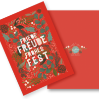 Weihnachtskarte (Klappkarte mit Kuvert) "Folkmas"