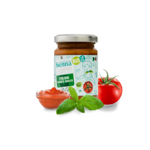 ITALIAN TOMATO SAUCE FOR BABIES - 100% ORGANIC AND NATURAL - FROM 8 MONTHS - 130G