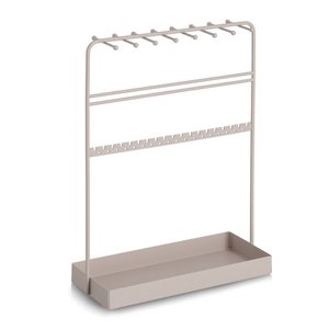 Jewelry organizer, metal, greige
