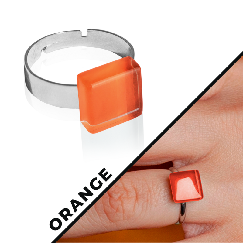 Minimalistisk ring med sten • 10 mm • justerbar i størrelse / individuel / bæredygtig