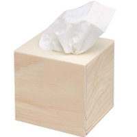 Wooden tissue box 14x12.5x13.5cm