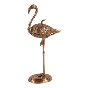 Decoratieve opbergdoos Flamingo messing 29 cm