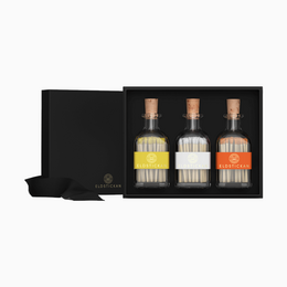 Decorative Easter egg-shaped matchstick gift box with assorted colored matchsticks.