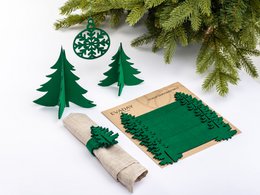 Ronds de serviette de Noël ARBRE DE NOEL