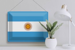 Tin Sign Flag Argentina 40x30cm Flag of Argentina
